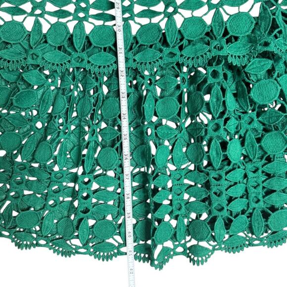 VTG RYAN MICHELLE  DRESS, CROCHET GREEN, Size PL - Picture 6 of 10
